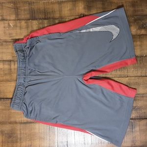 Boys Grey/Red Nike Dri-Fit Short SZ Medium